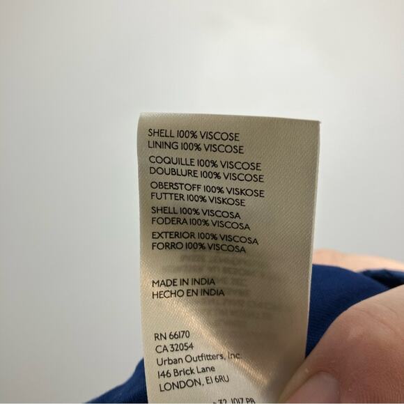 ANTHROPOLOGIE MAEVE Smocked Tunic Mini Dress Blue Small - Picture 5 of 5